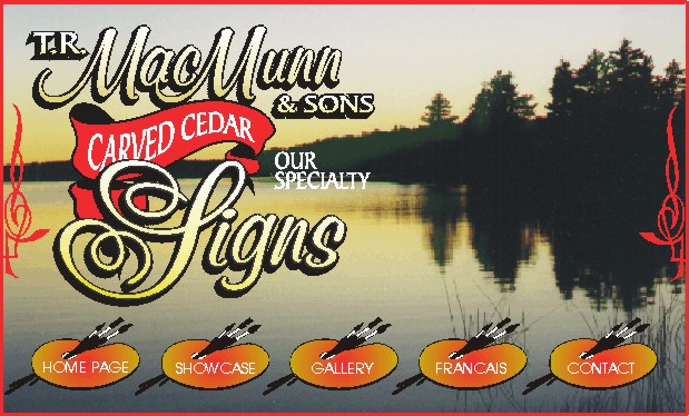 T.R. MacMunn & Sons Carved Cedar Signs